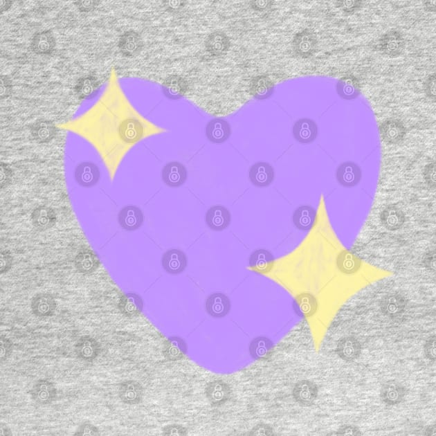 BTS purple sparkle heart by little-axii